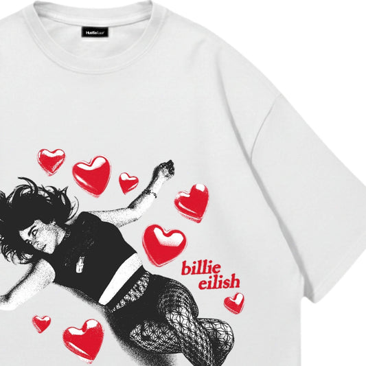 Billie Eilish Valentine Heavyweight Oversized Tee - White