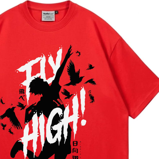 Fly High Heavyweight Oversized Tee - Red