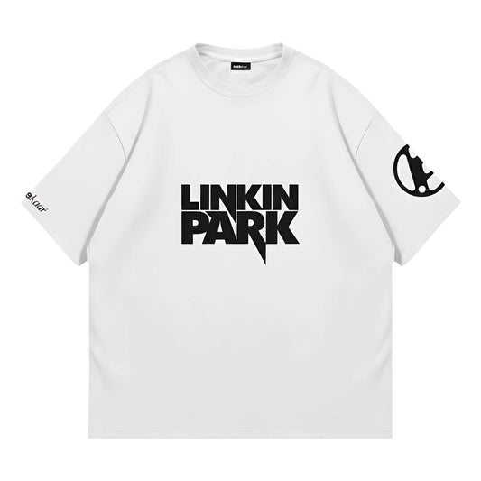 Linkin Park From Zero Emily Armstrong Oversized White T-shirt - Front View