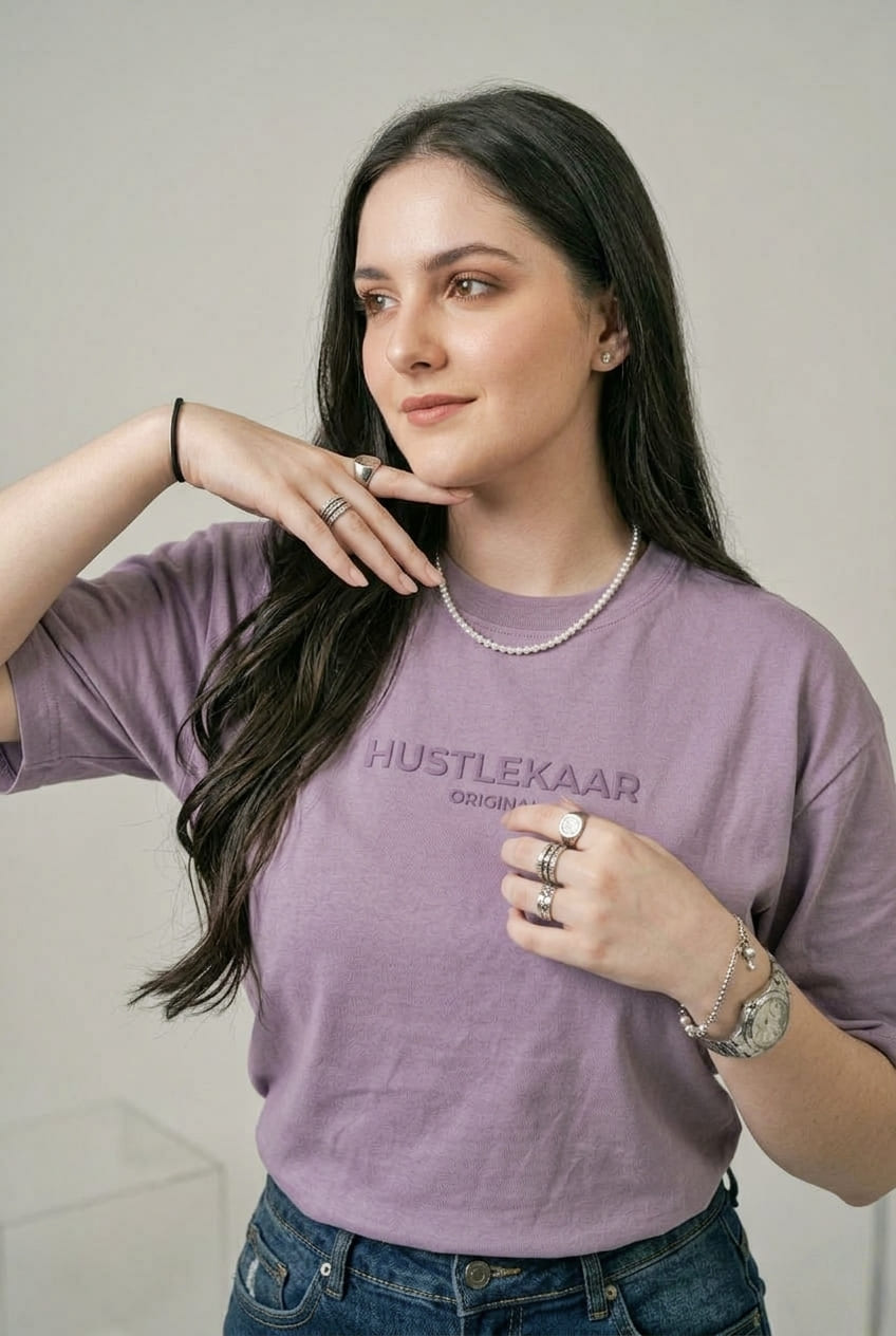 Premium Purple Essential Oversized T-shirt