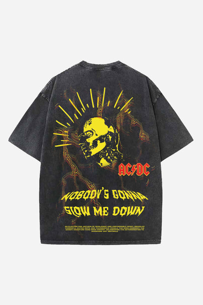 Highway To Hell Designed Vintage Oversized T-shirt