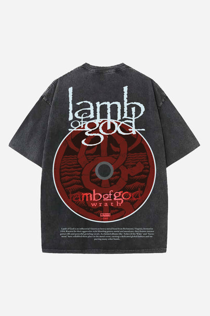 Lamb Of God Designed Vintage Oversized T-shirt
