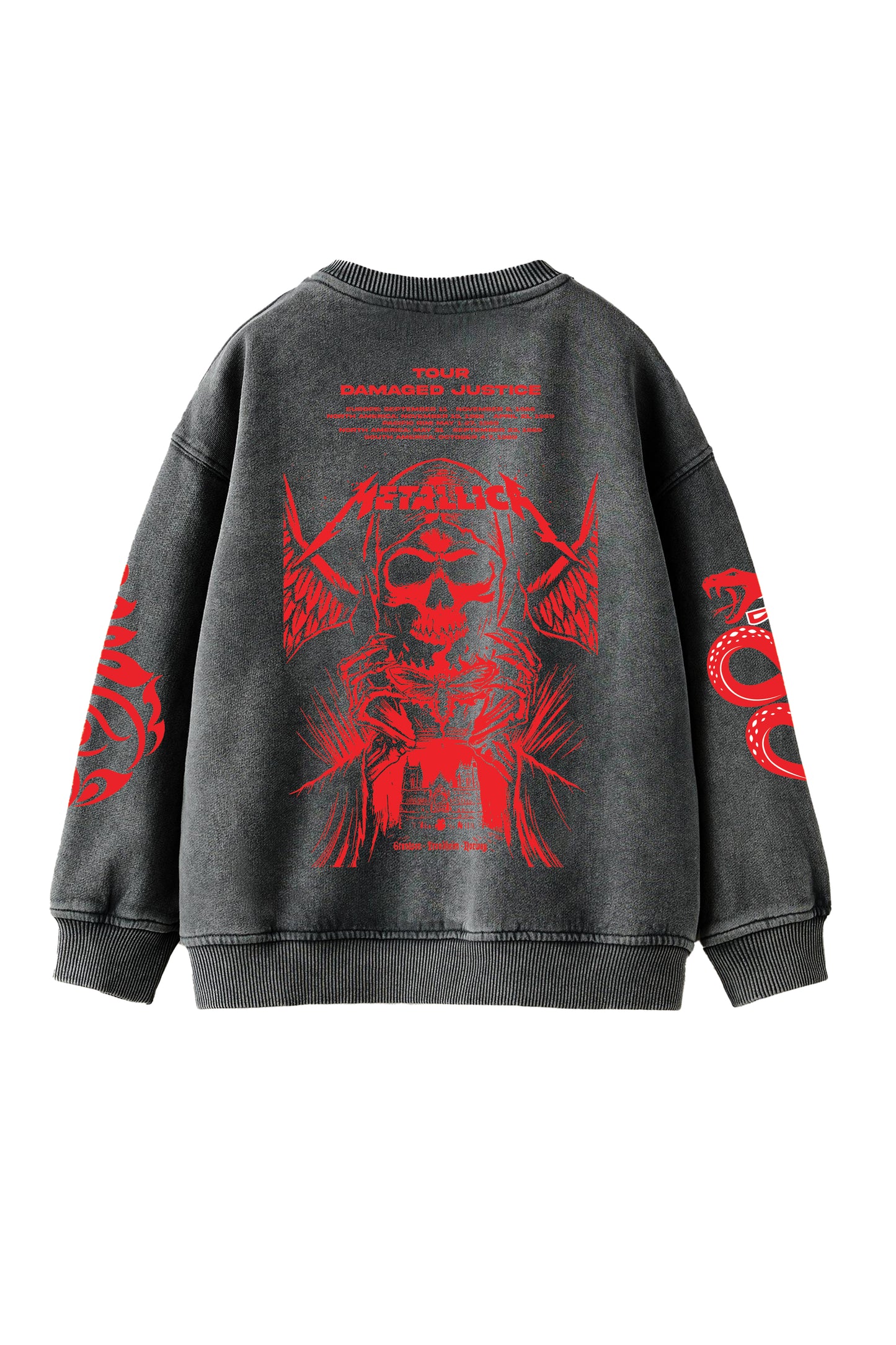 Metallica Designed Oversized Sweatshirt