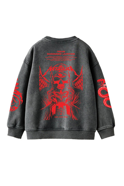 Metallica Designed Oversized Sweatshirt