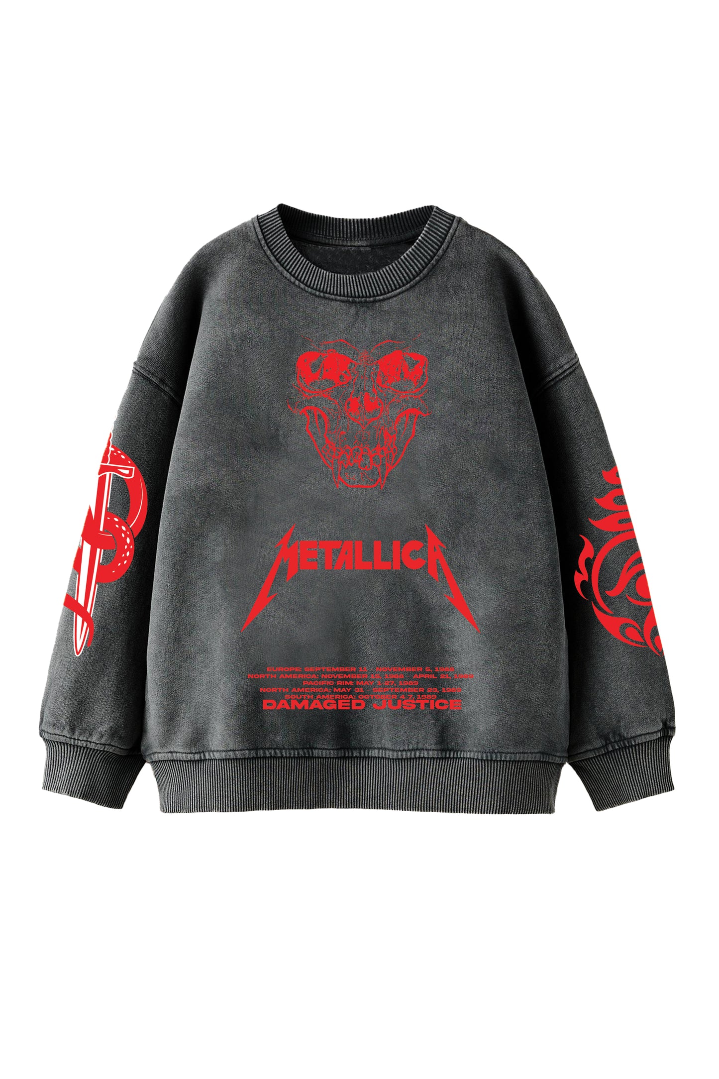 Metallica Designed Oversized Sweatshirt