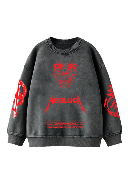 Metallica Designed Oversized Sweatshirt