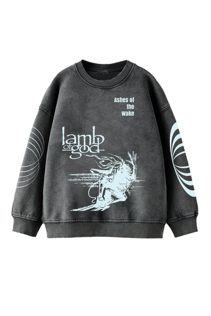 Lamb Of God Designed Oversized Sweatshirt
