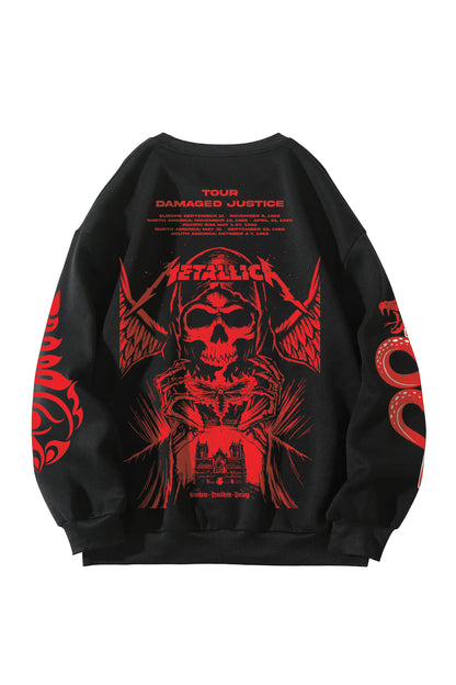 Metallica Designed Oversized Sweatshirt