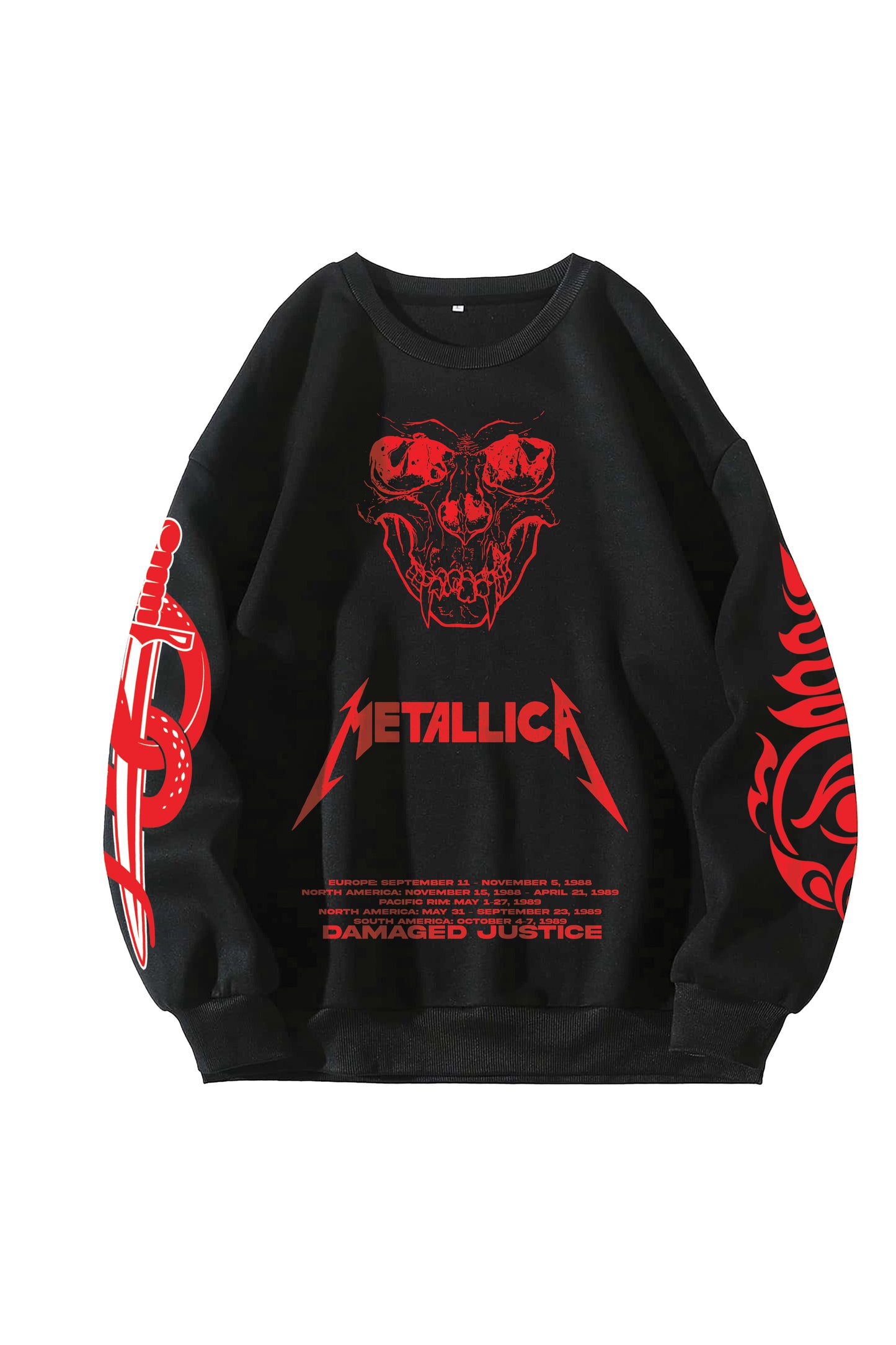 Metallica Designed Oversized Sweatshirt