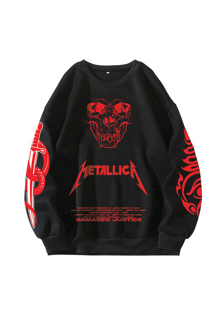 Metallica Designed Oversized Sweatshirt