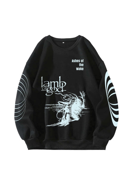 Lamb Of God Designed Oversized Sweatshirt