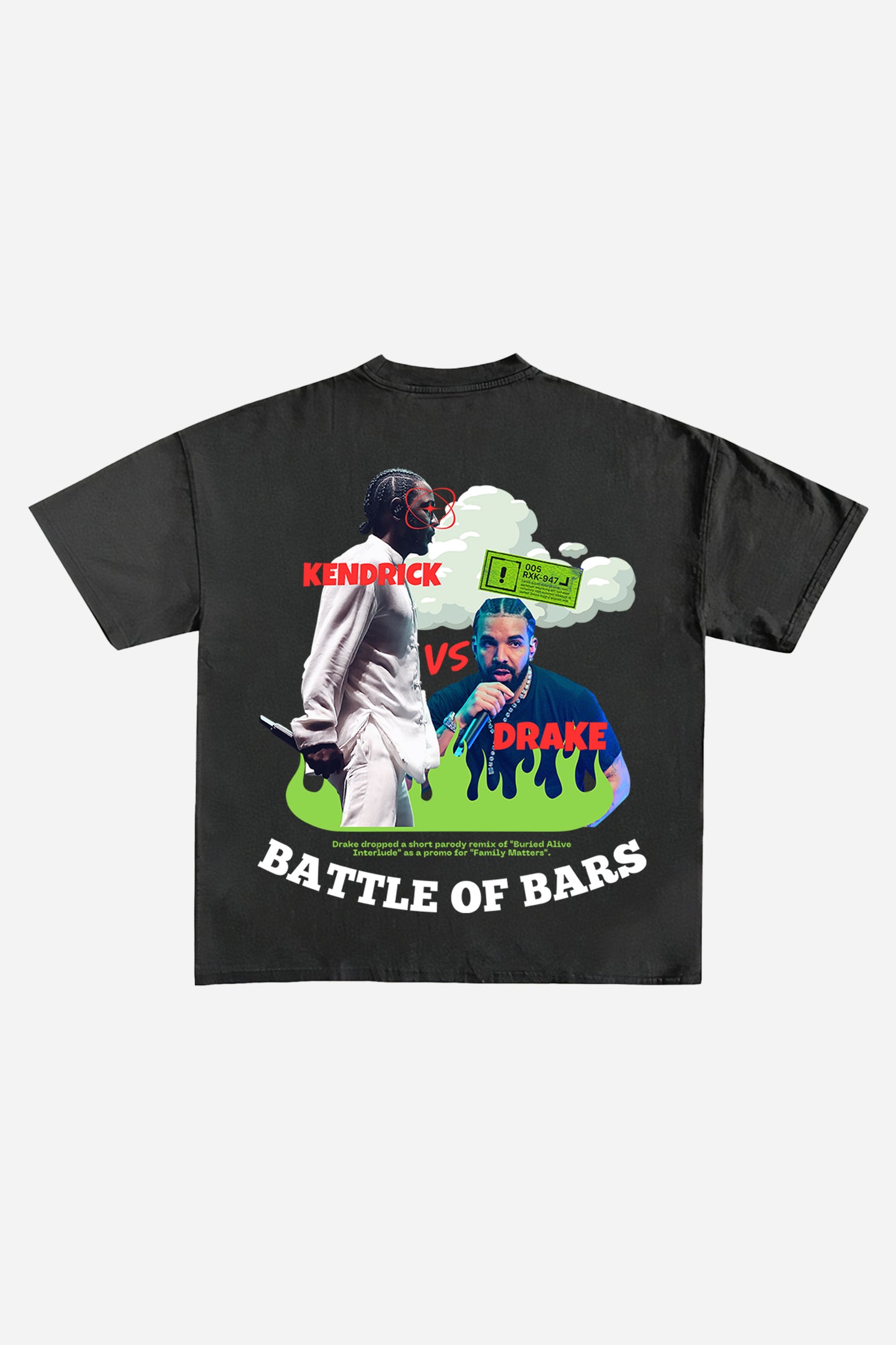 Drake  vs Kendrick Designed Oversized T-shirt