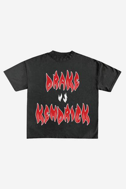 Drake  vs Kendrick Designed Oversized T-shirt