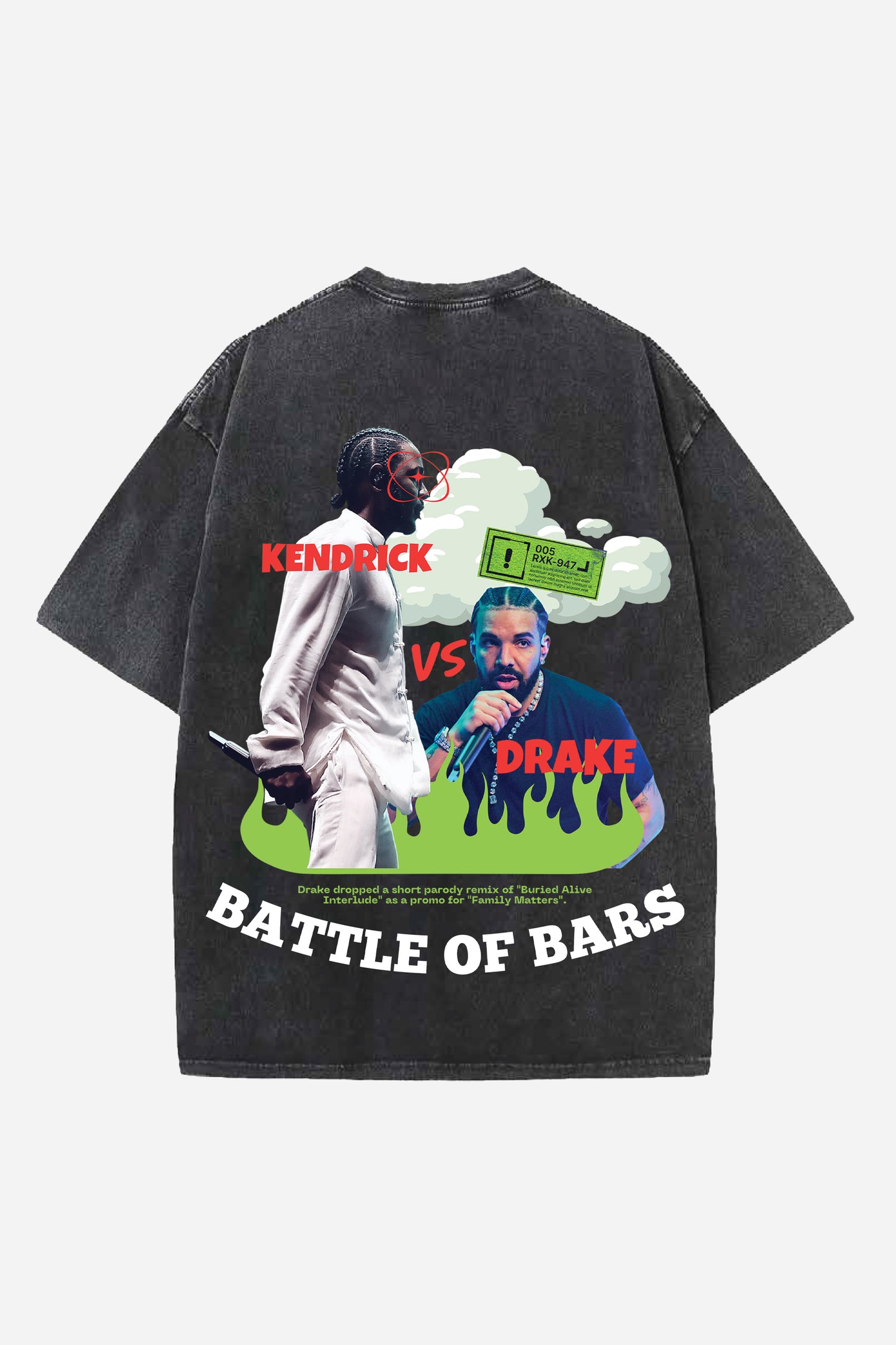 Drake  vs Kendrick Designed Oversized T-shirt