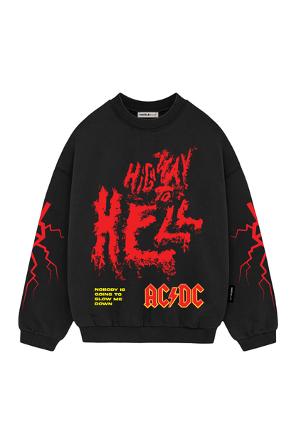 Highway To Hell ACDC Designed Oversized Sweatshirt