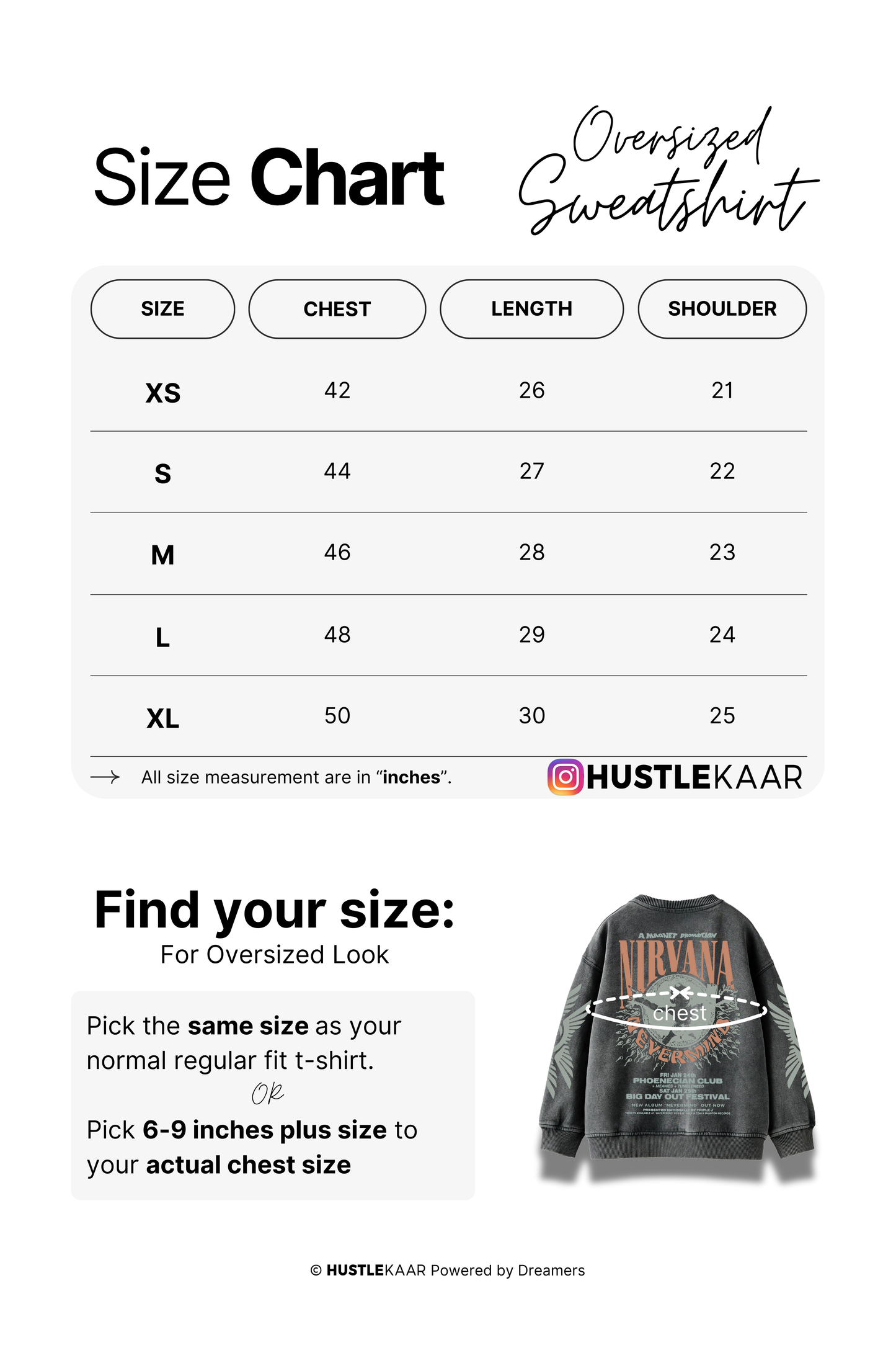 Nirvana Designed Oversized Sweatshirt