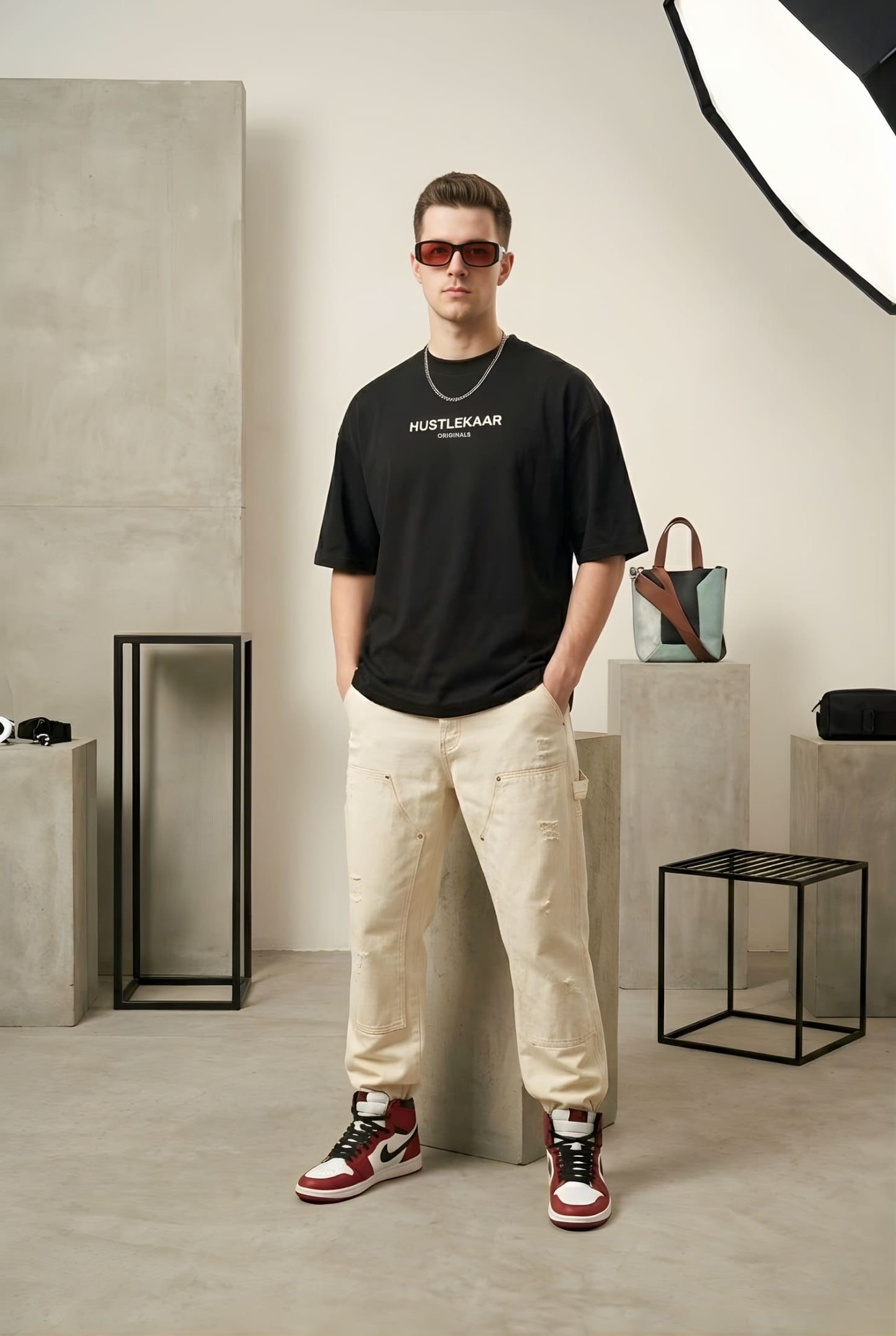 Premium Black Essential Oversized T-shirt