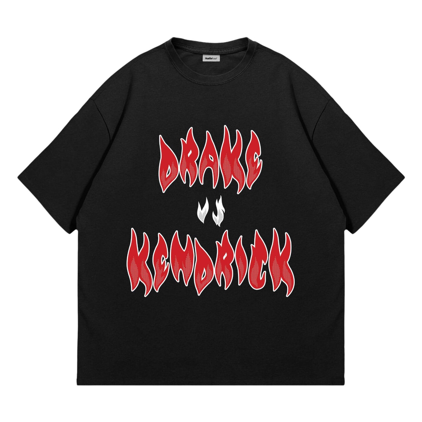 Drake Vs Kanye Heavyweight Oversized Tee - Black
