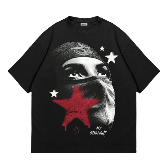 Starlight Heavyweight Oversized Tee - Black