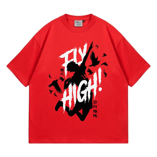 Fly High Heavyweight Oversized Tee - Red