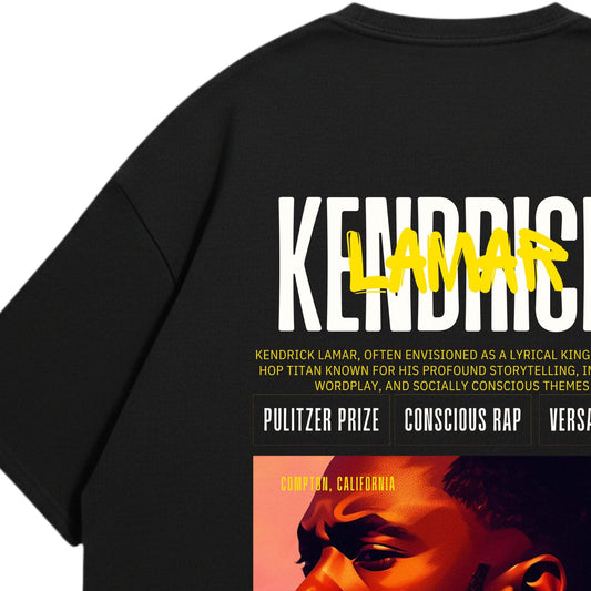 Kendrick Lamar Heavyweight Oversized Tee - Black
