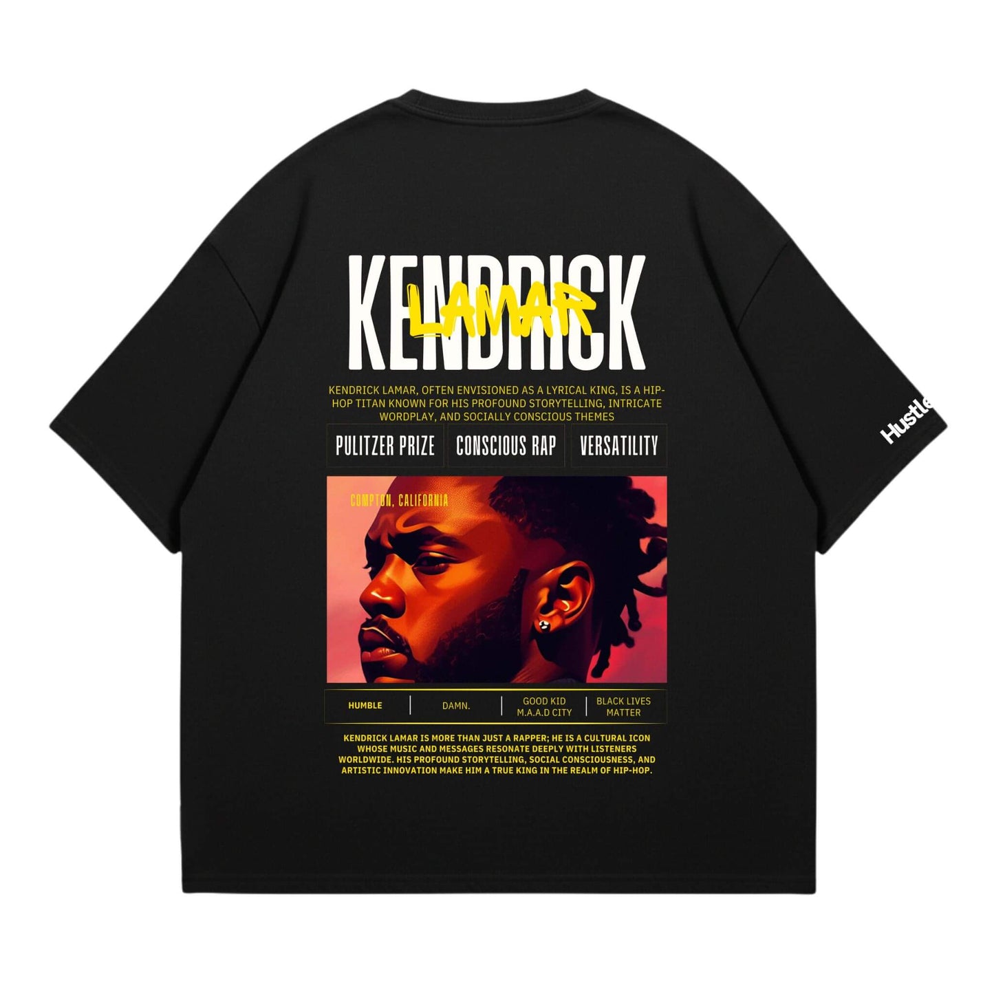 Kendrick Lamar Heavyweight Oversized Tee - Black