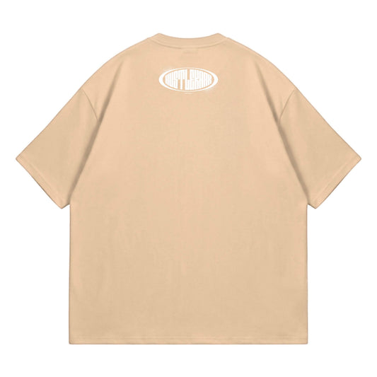 Leopard Heavyweight Oversized Tee - Beige