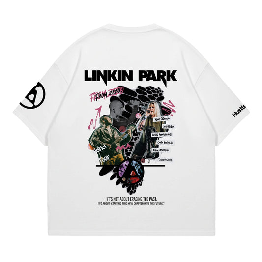 Linkin Park From Zero Emily Armstrong Oversized White T-shirt - Back View