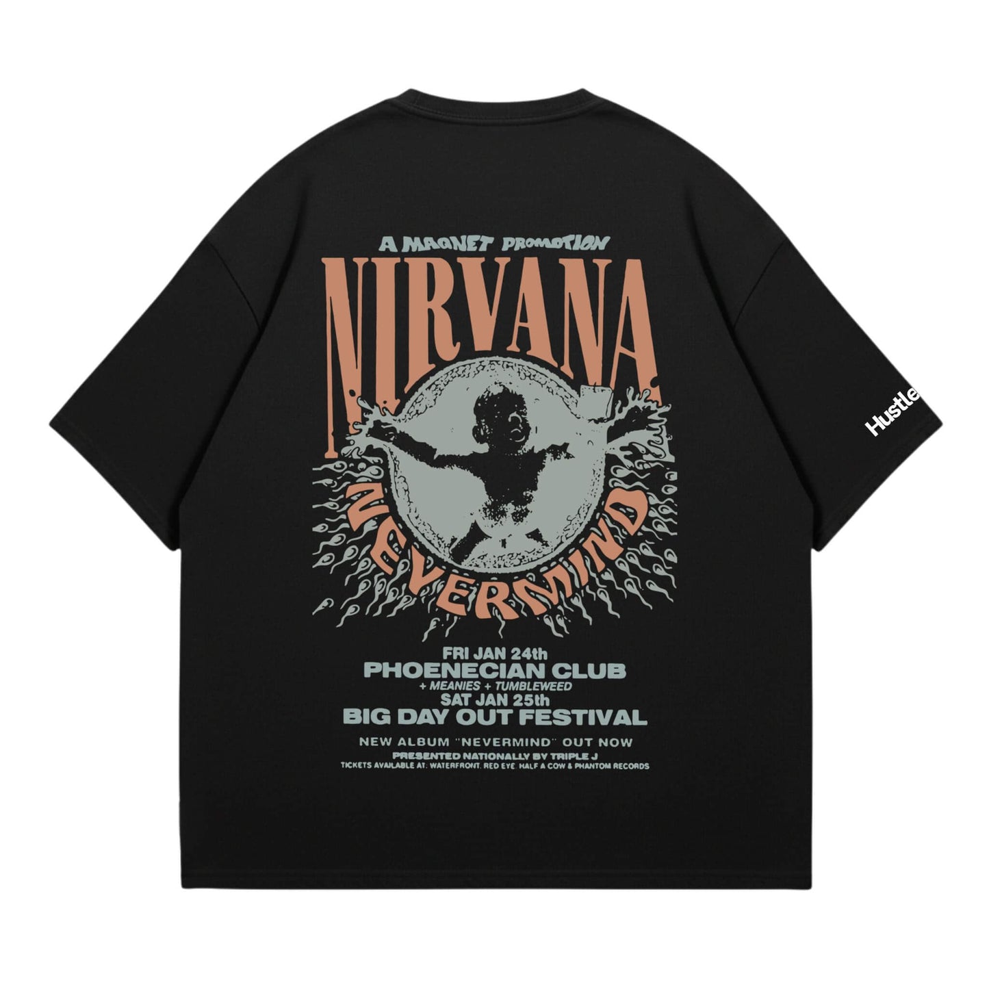 Nirvana Nevermind Heavyweight Oversized Tee - Black