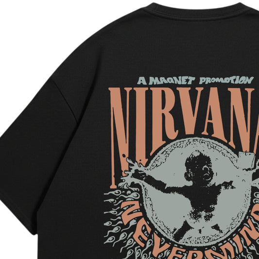 Nirvana Nevermind Heavyweight Oversized Tee - Black