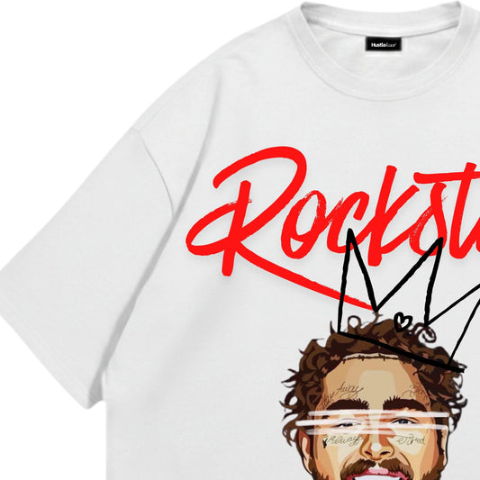 Post Malone Rockstar Heavyweight Oversized Tee - White