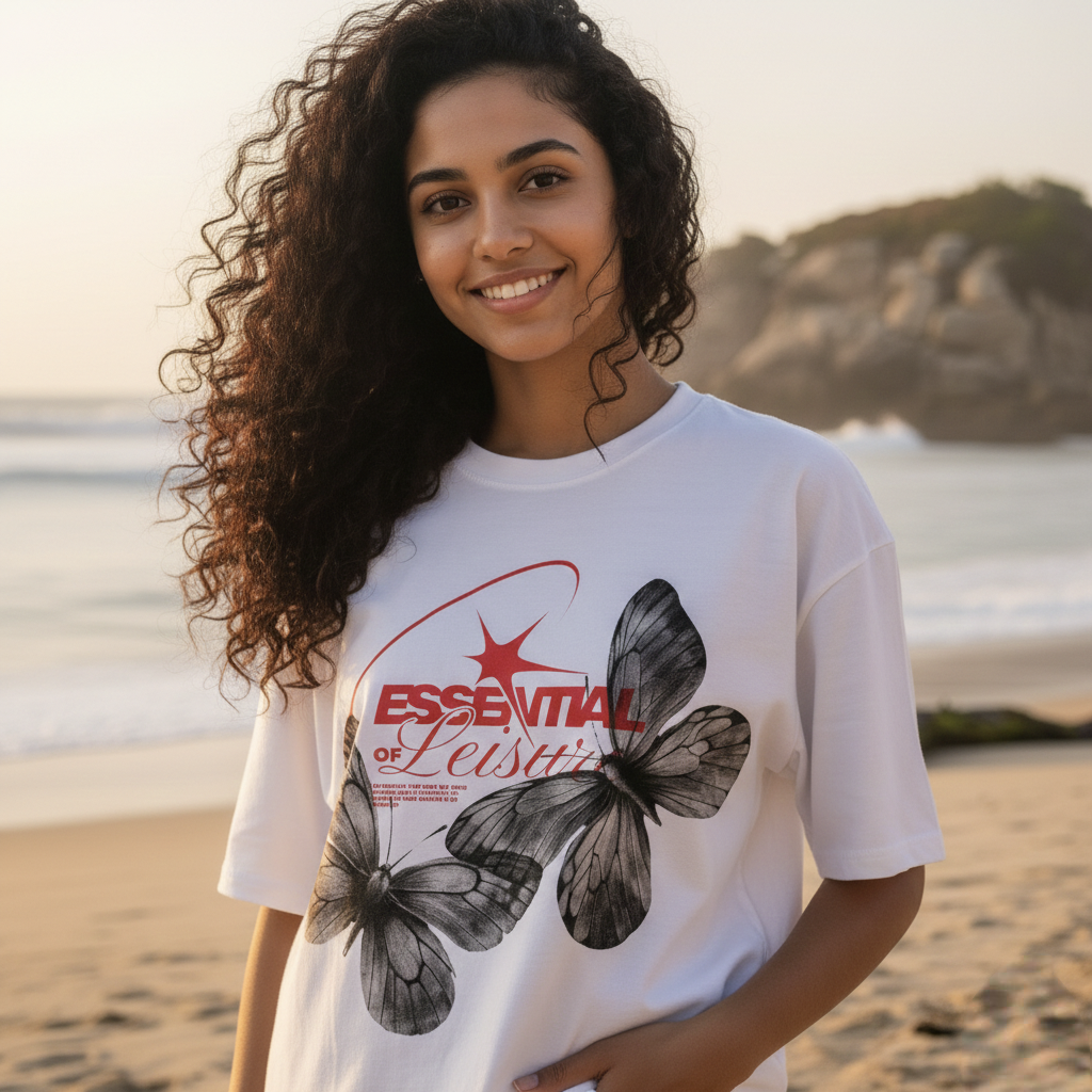 Essential of Leisure Heavyweight Oversized Tee - White