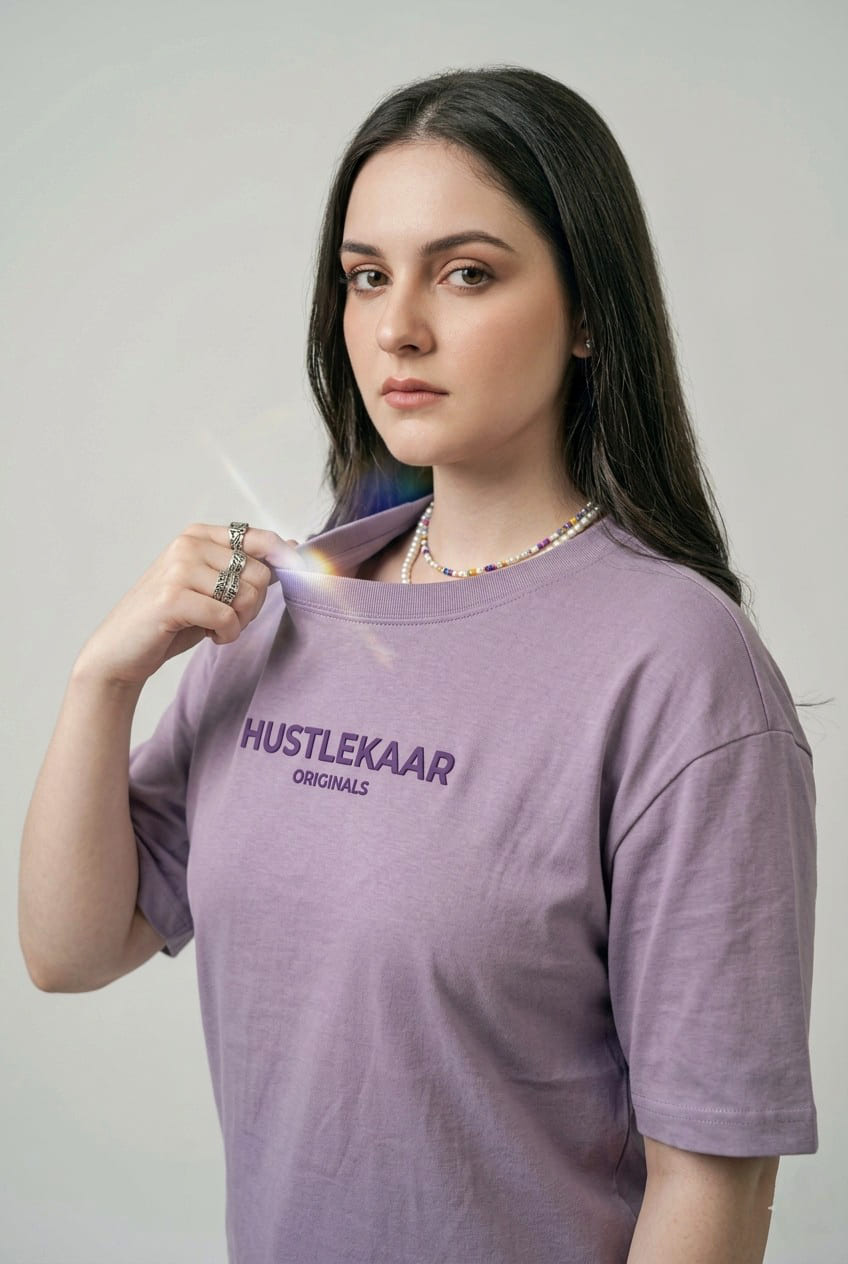 Premium Purple Essential Oversized T-shirt