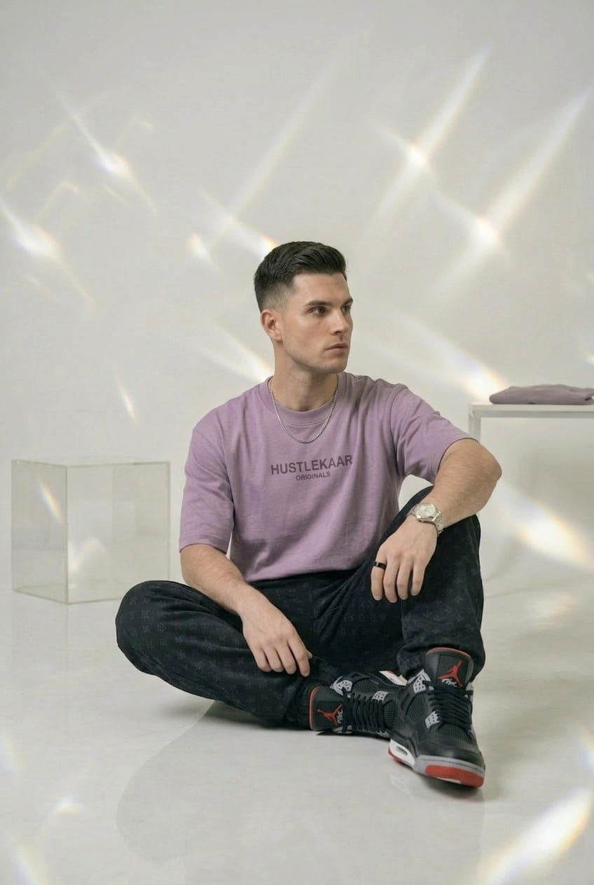 Premium Purple Essential Oversized T-shirt