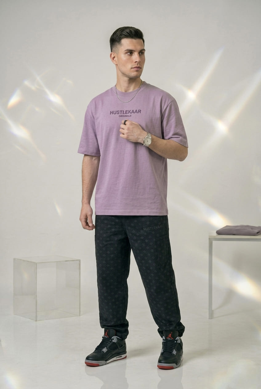 Premium Purple Essential Oversized T-shirt